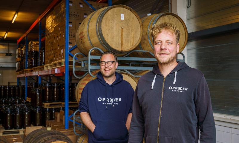 Oproer mannen in de brouwerij